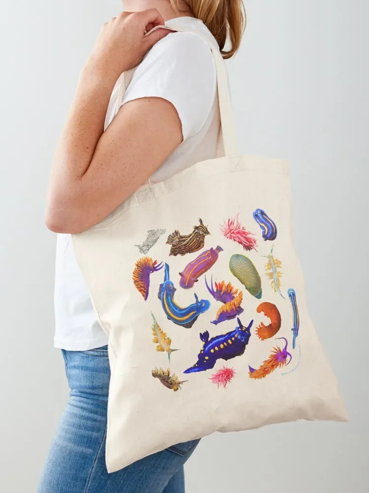 Nudibranchia Tote Bag กระเป๋าสตรี ผู้หญิง นักช้อป ซูเปอร์มาร์เก็ต กระเป๋าพับได้ กระเป๋า