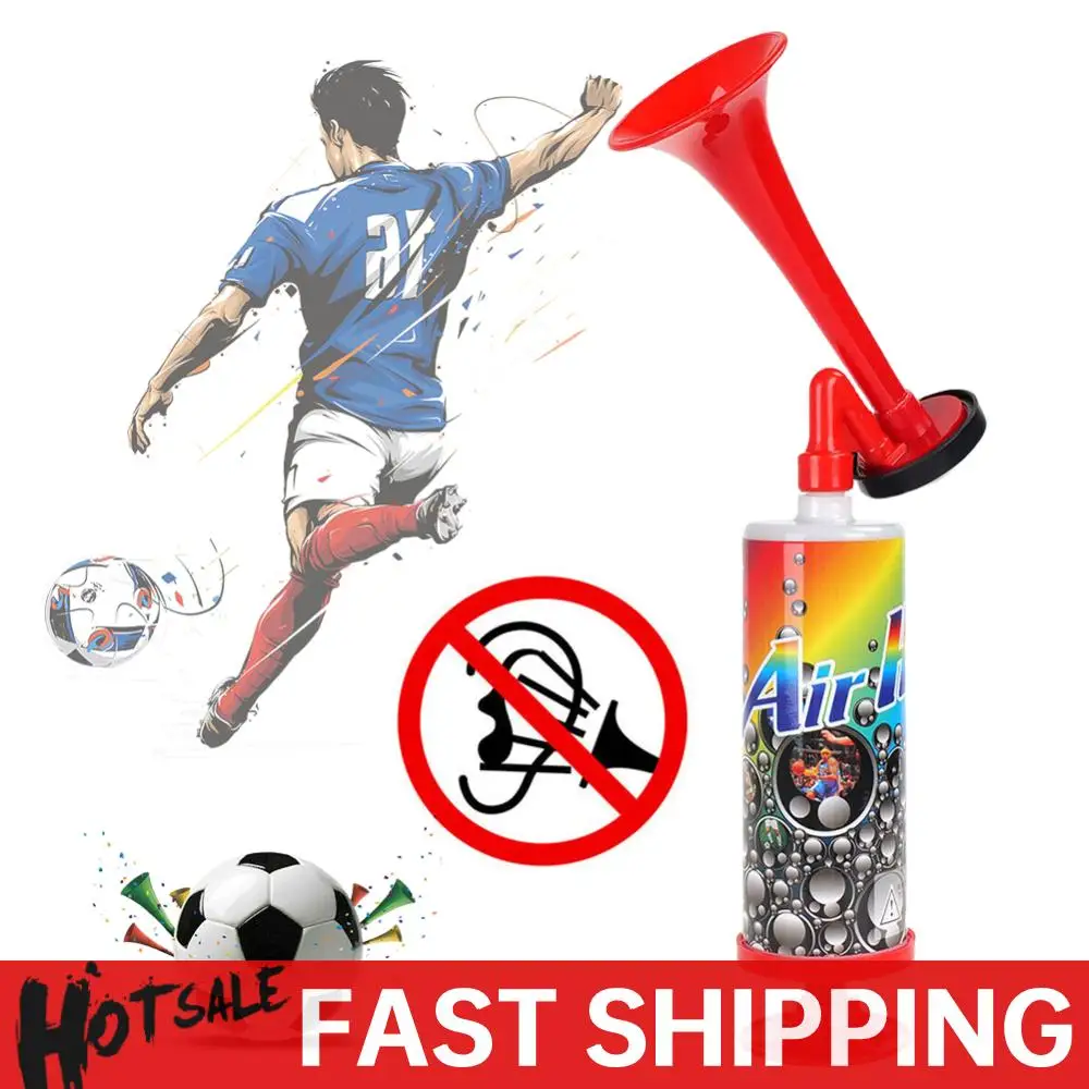 

Football Stadium Horn Reusable Soccer Air Cheering Horn Mini Handpush Pump Air Horn for Boating Sports Events Birthday Parties