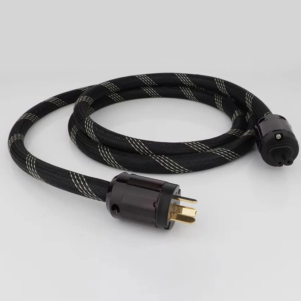HI-end Figure 8 C7 AC Power Cable OCC Single Crystal Copper Power Cord AU EU US Power Cable AMP/CD Mains Supply Cable