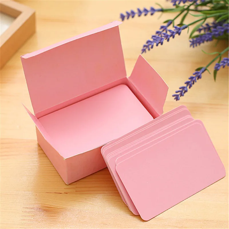 90Pcs/ Pink DIY Paper Blank Card DIY Graffiti Word Cards Gift Greeting Cards Birthday Gift Card With Envelop