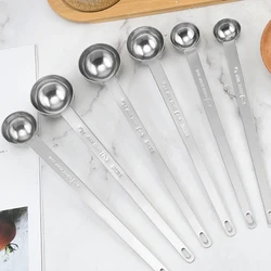Coffee Scoops Long Handle Stainless Steel Milk Coffee Powder Scoop Measuring Spoon Fits Coffee Container For Ground Coffee