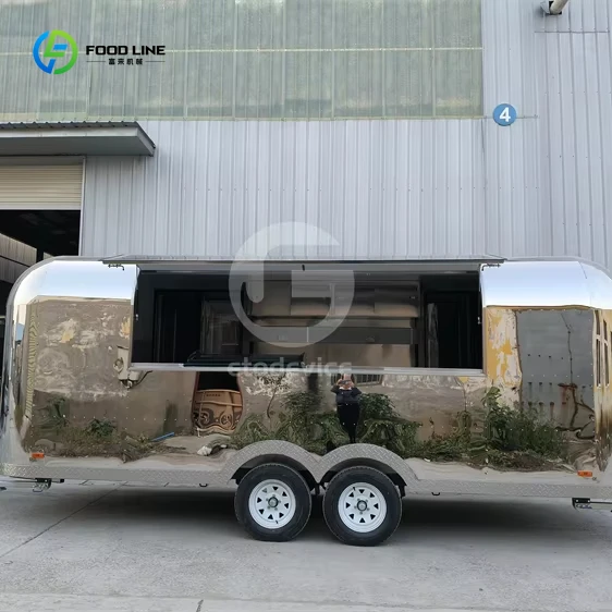 

2025 Factory Price American Popular Street Outdoor Fast Food Carts With Snack Mobile Kitchen Cooking Equipment Crepe Food Truck