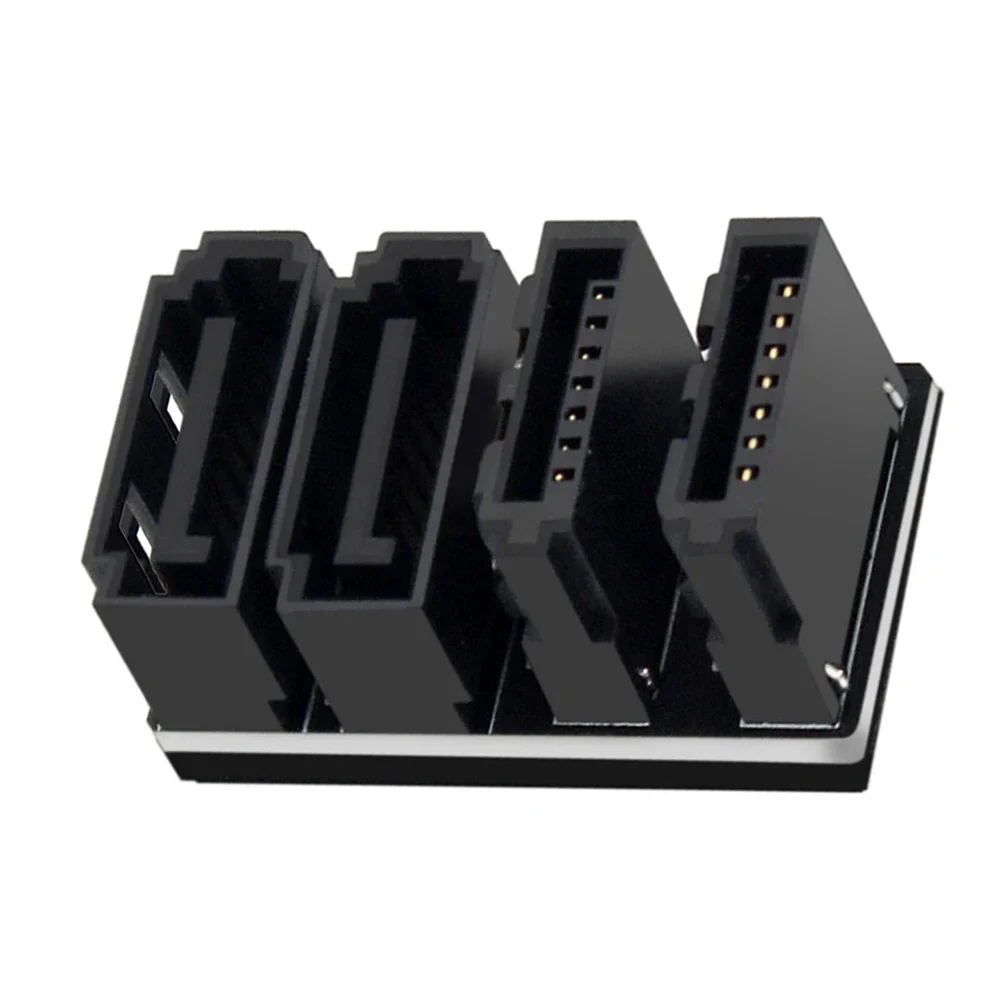 SATA 7-контактный угловой адаптер Plug and Play 2 SATA 7-контактный преобразователь «папа-мама» Угловой адаптер SATA 7-контактный адаптер для материнской платы Настольный компьютер