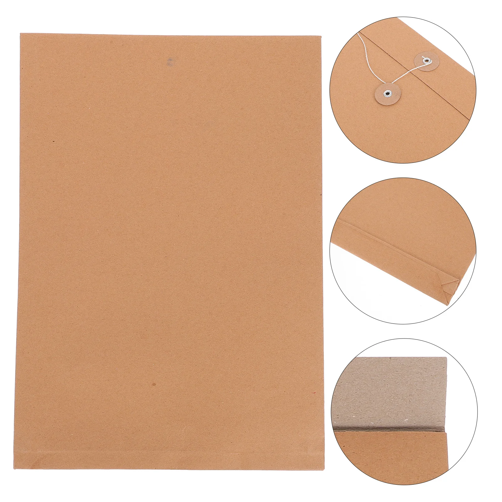 25 Pcs Kraft Paper Portfolio Envelope Organizer Information Bag Document Carrier