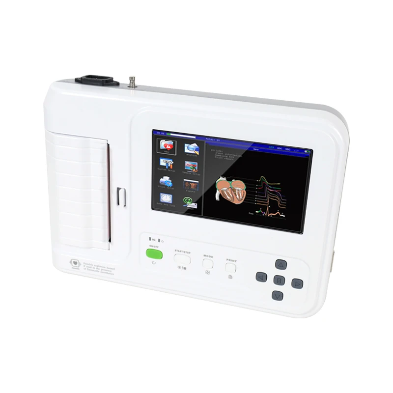 CE -600g digital 3/6 channel Touch Screen  6 channel digital EKG  electrocardiograph USB Software