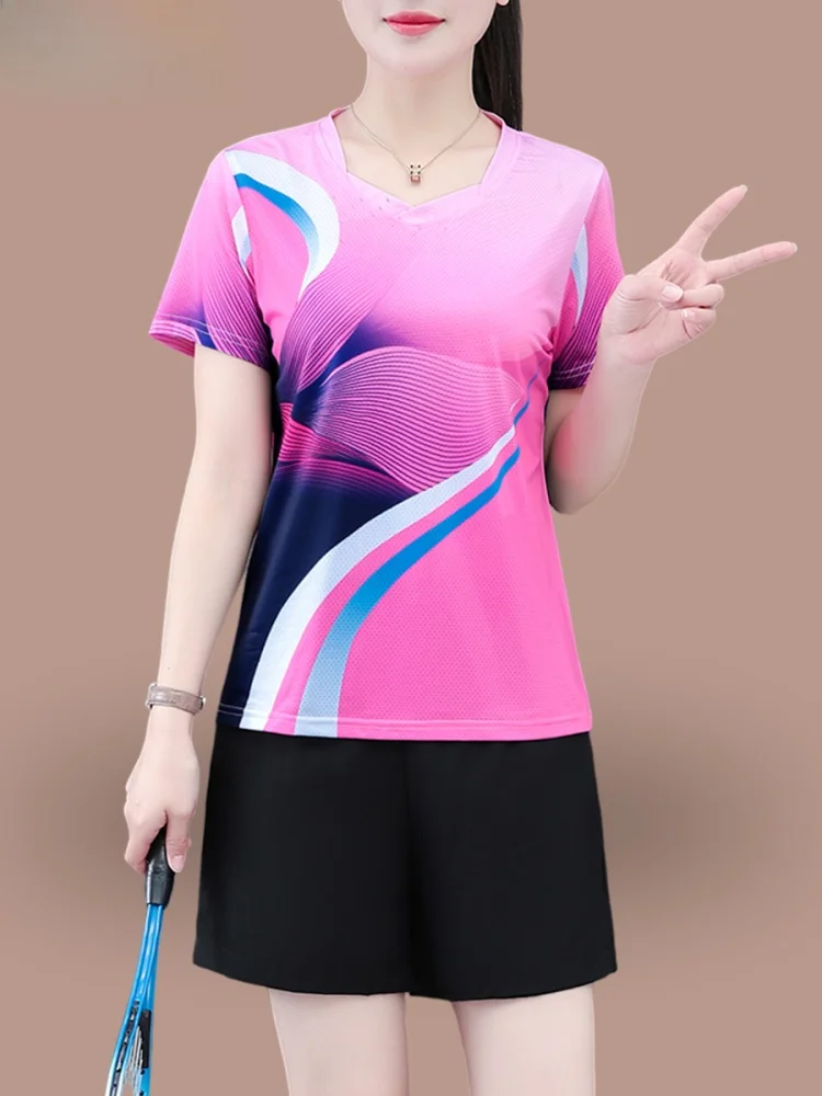 

Ice Silk Qui Dry Sports Wear Set Women's Summer 2026 Faion Casual ort Sve orts Two Piece Set Breathable Comfortable
