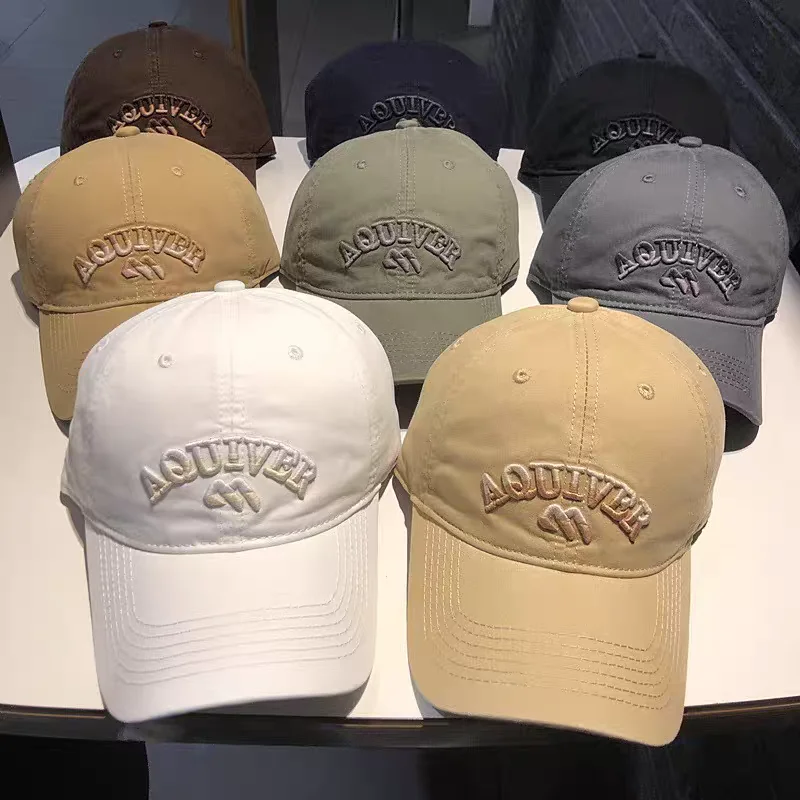 Chapéu de beisebol retrô coreano feminino outono inverno versátil ins rua carta bordado bonés verão casal masculino