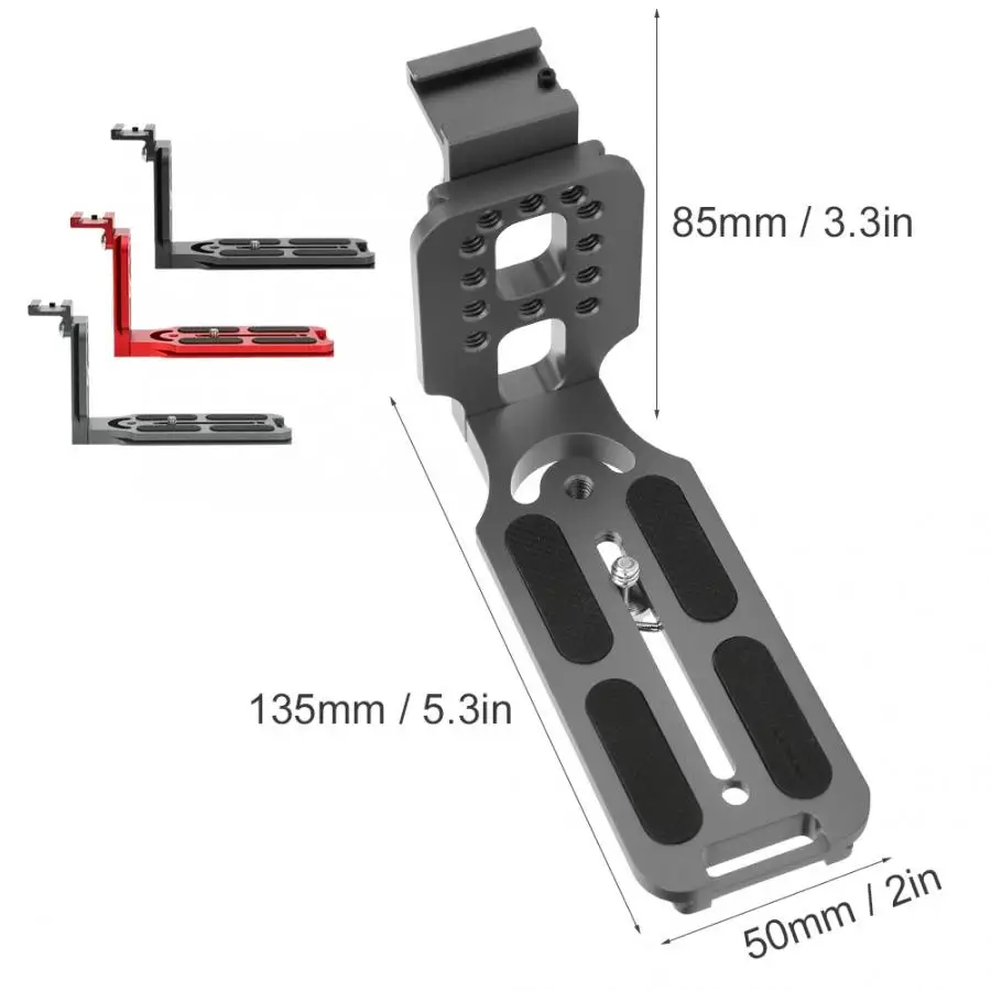 Camera L Plate Universal Metal L-Shape Quick Release Plate With Hot Shoe Mount For Hydraulic Ballhead SLR Camera Quick Release