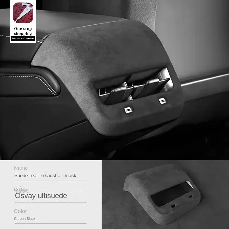 for Tesla Model 3/Y steering wheel cover modification, suede airbag cover, interior modification armrest box protective sticker