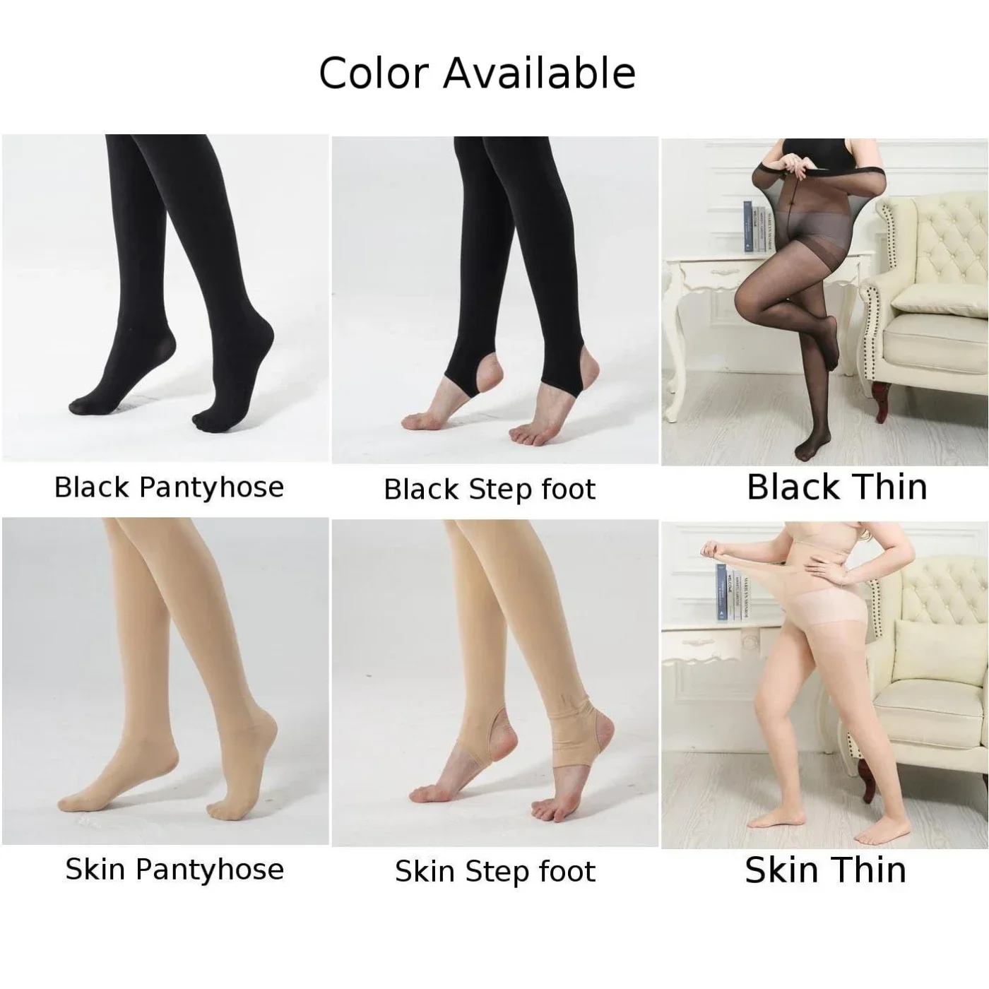 Women Pantyhose Stretchy & Comfy Plus Size Women's Thermal Pantyhose Stockings Tights Leggings Anti Snatch Velvet