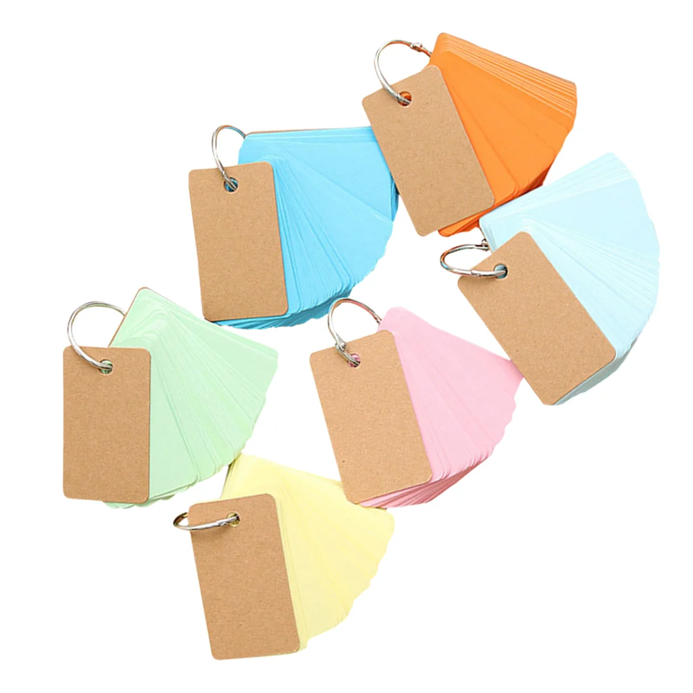 6 Pcs Refillable Notepad Portable Notepads Automatic Random Color Ring Notes Small Size