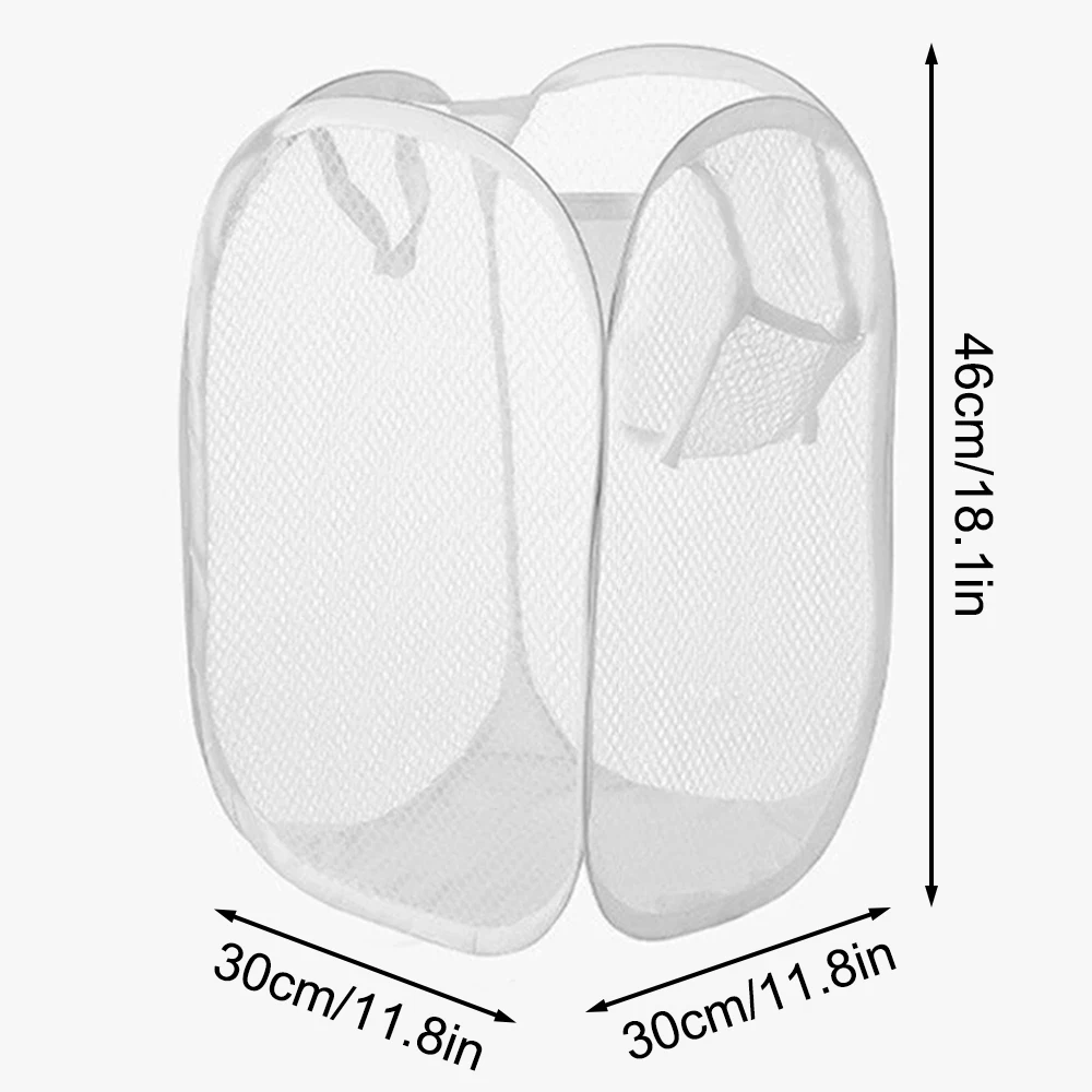 Mesh Foldable Dirty Clothes Basket Monochrome Simple Storage Basket Dirty Clothes Basket Household Laundry Basket Miscellaneous image 6