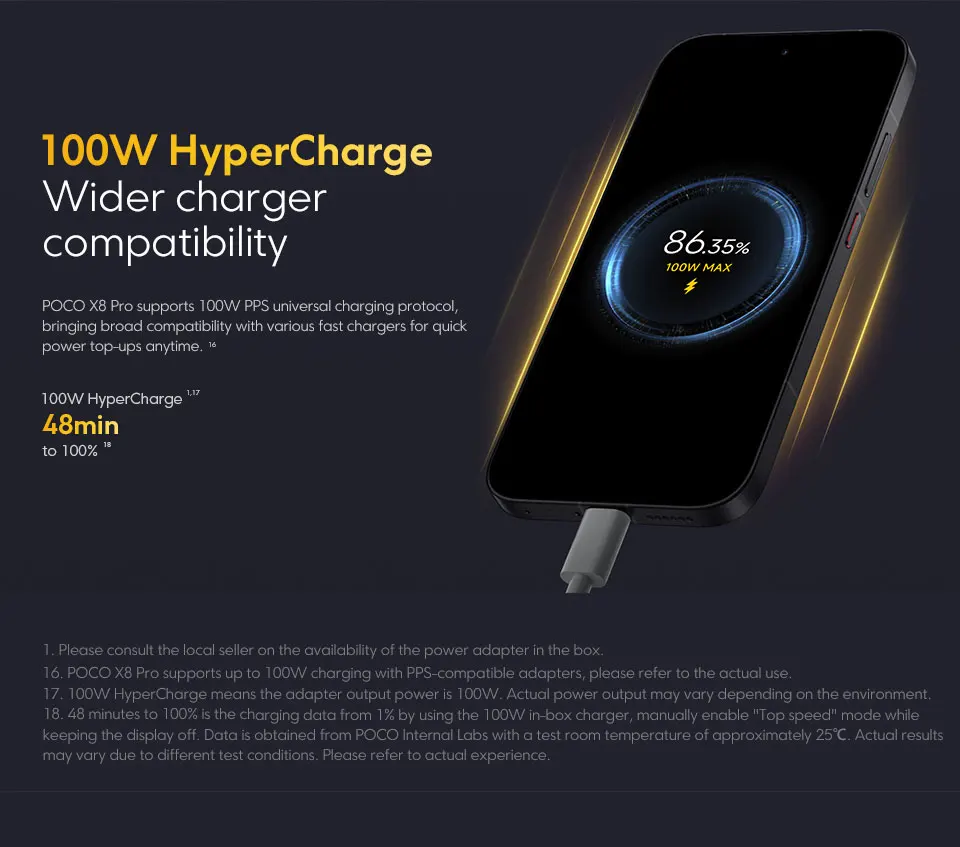 POCO X8 Pro 5G Smartphone Global Version Dimensity 8500-Ultra 6500mAh battery 6.59" 1.5K 120Hz AMOLED display 100W Charging NFC