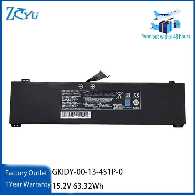 GKIDY-00-13-4S1P-0 Battery for Getac MACHENIKE MACHCREATOR-MC Terrans Force QC7 15.2V 63.32Wh