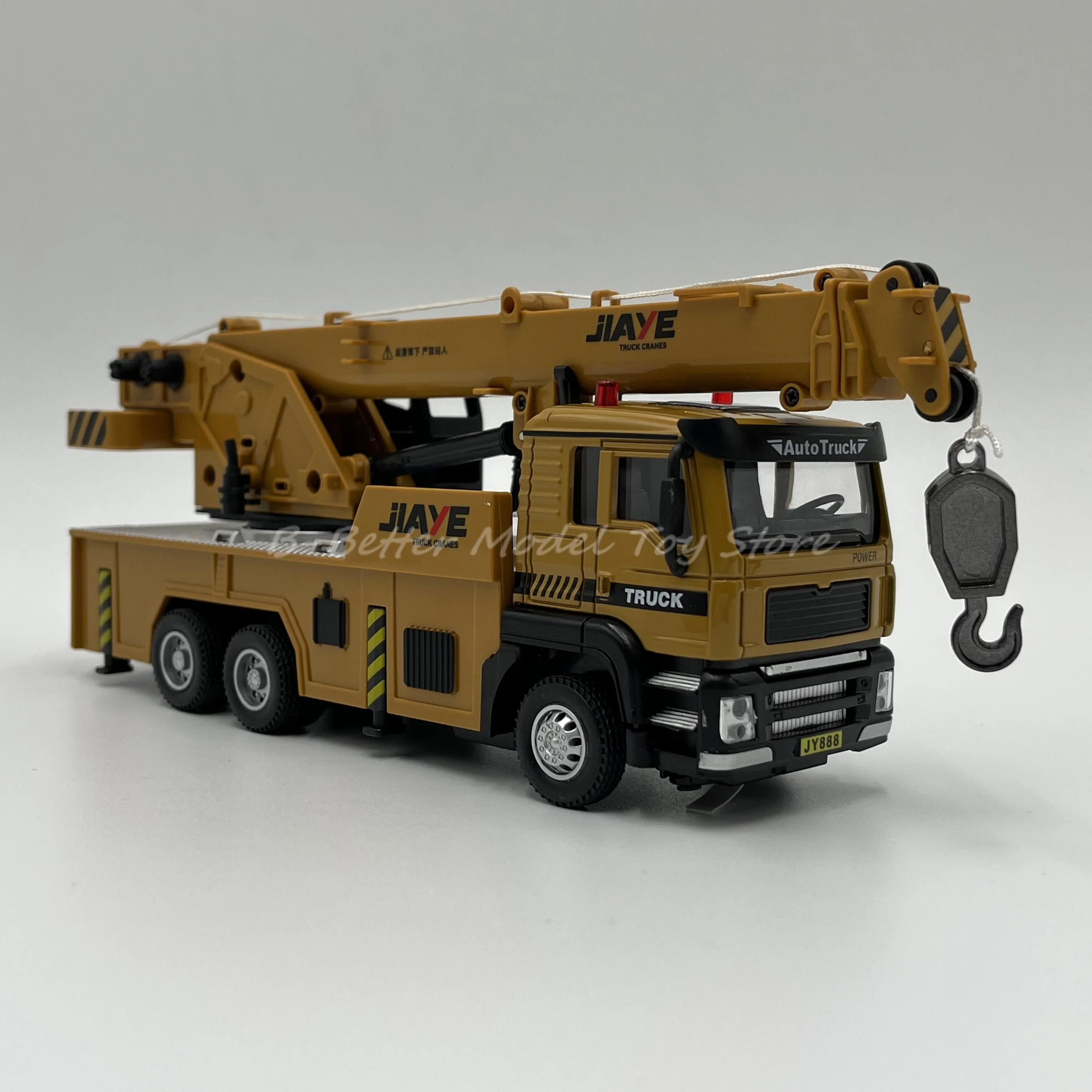 1:50 Diecast Metal Model Toy Crane Truck Lifter Pull Back With Sound & Lights