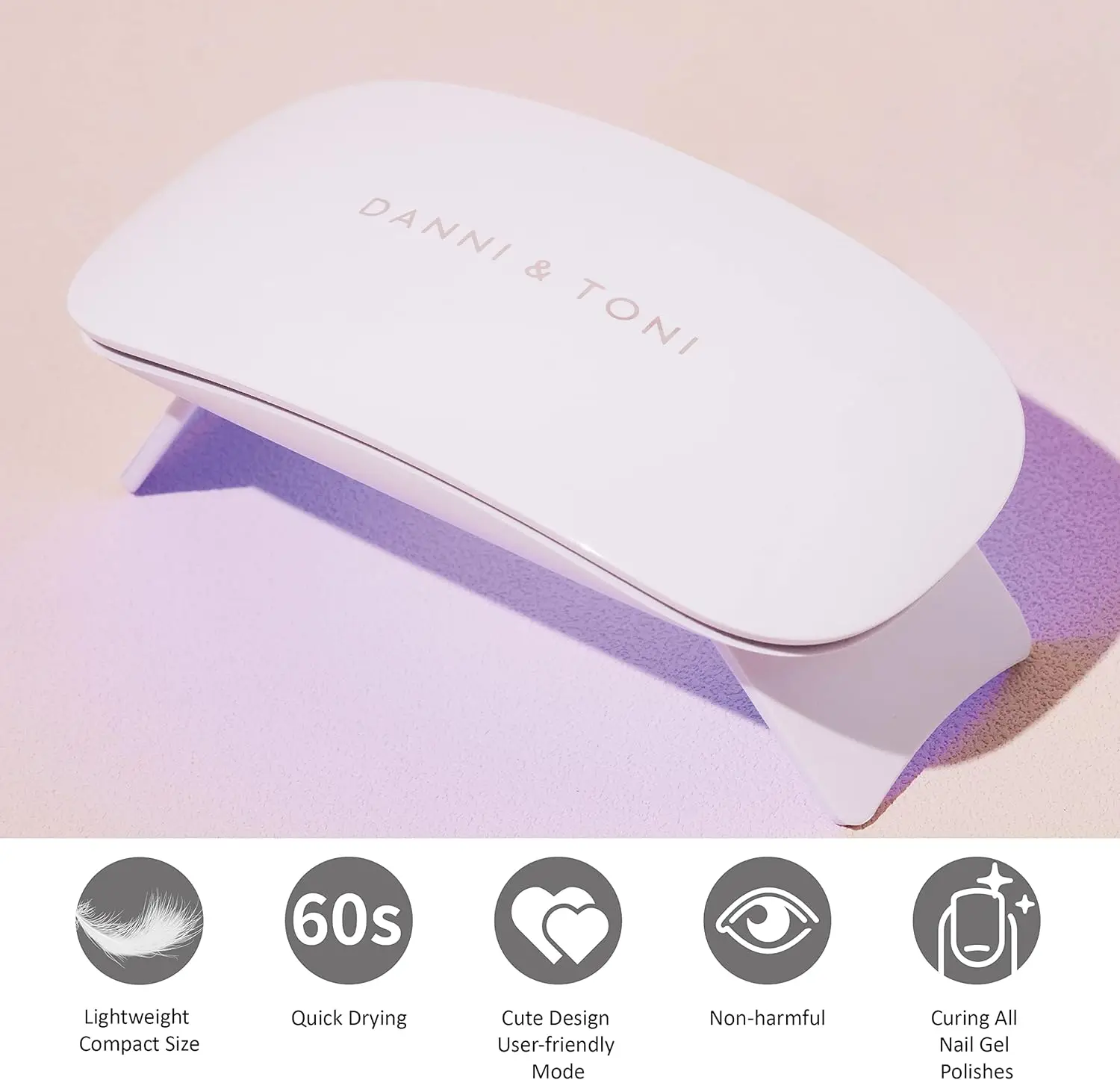 مصباح أظافر جل LED بالأشعة فوق البنفسجية - مجفف أظافر صغير للسفر لطلاء الجل والملصقات #3