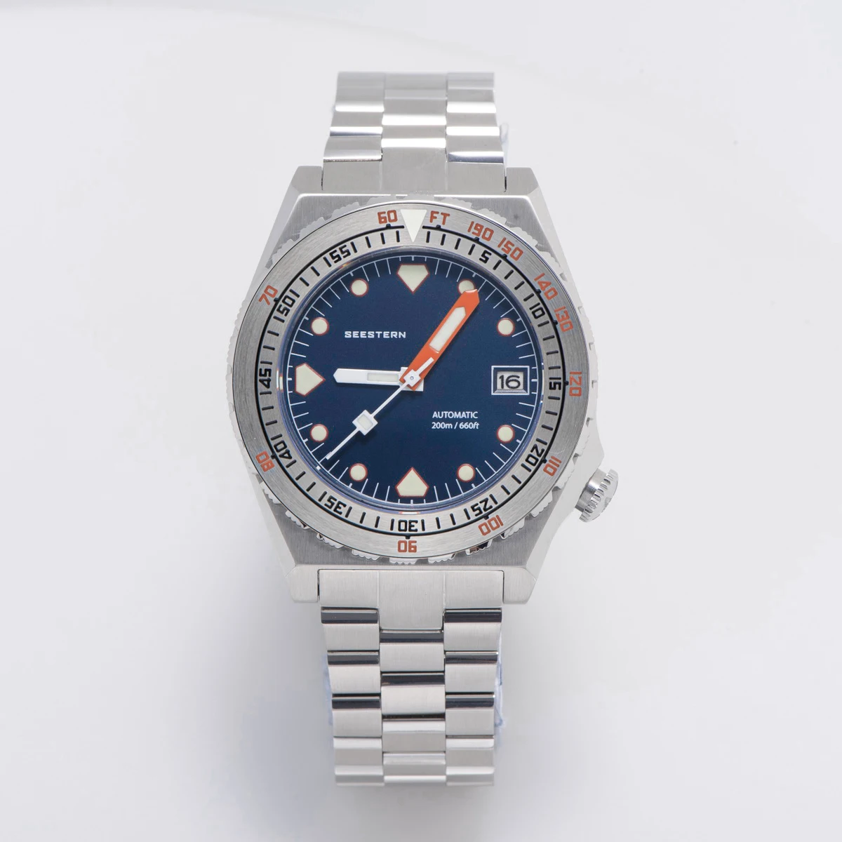 SEESTERN SUB600T Herren-Taucheruhr, automatisches NH35-Uhrwerk, Keramiklünette, Lume, mechanische Armbanduhr, Saphirglas, wasserdicht, V3 9