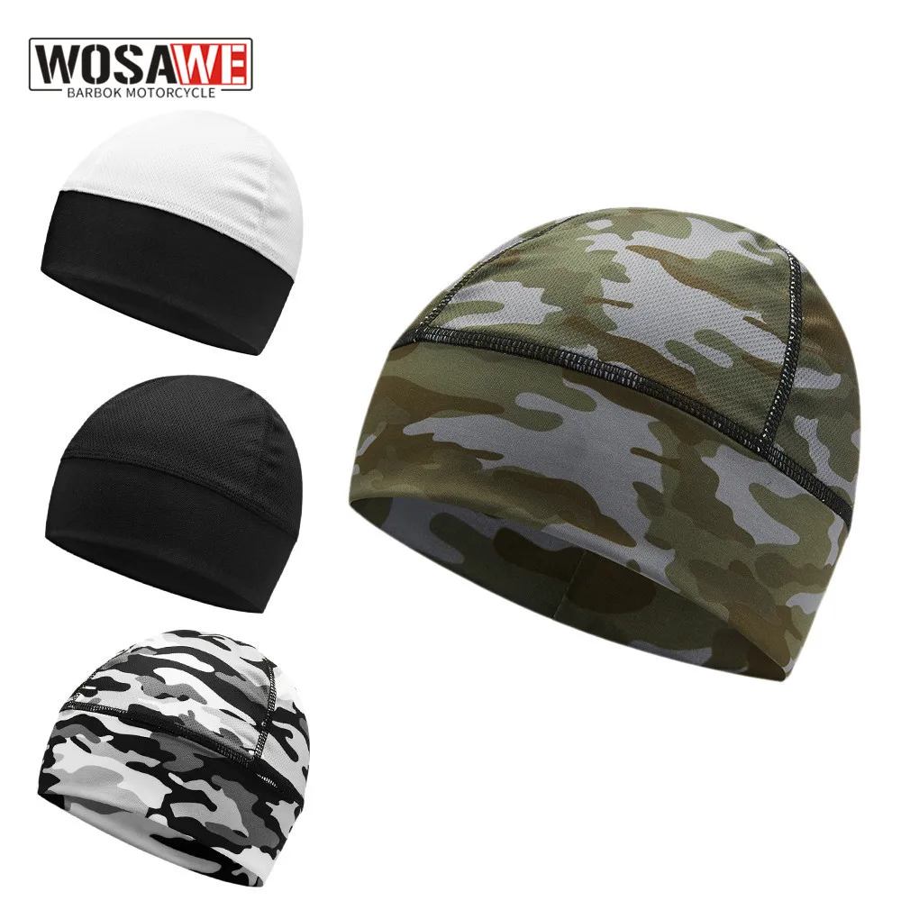 

WOSAWE Breathable Mesh Men's Motorcycle Helmet Inner Caps Anti-Sweat Hat Thin Motocross Racing Ski Under Helmet Lining Caps