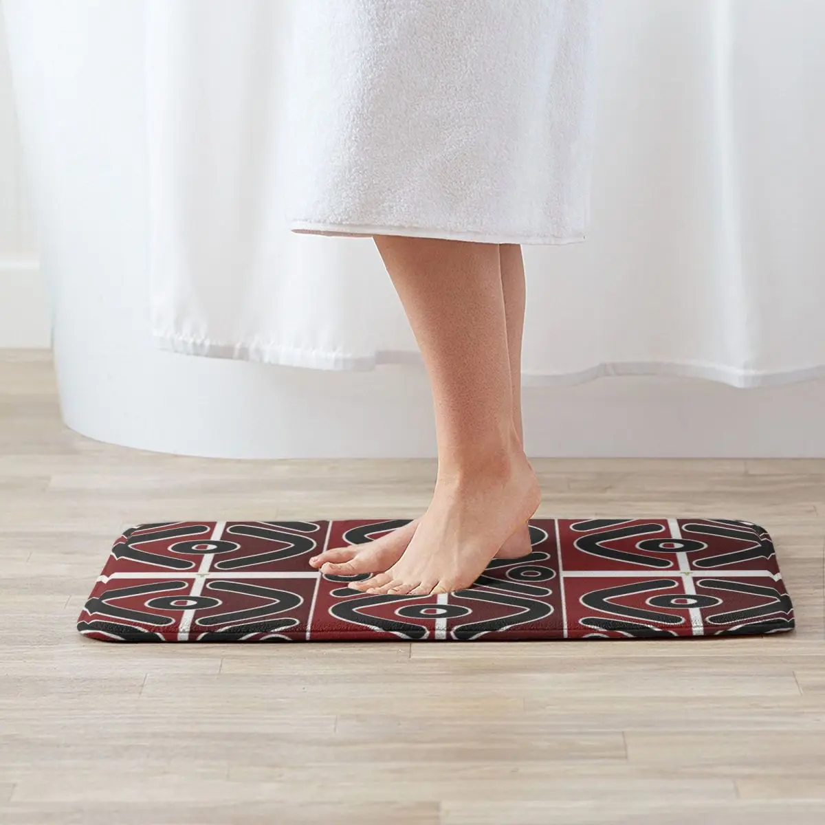 Anti-skid Doormat for Home Entrance, Carpet, Outdoor Footpad, Super Absorbent Rugs, African Bogolan Mudcloth Pattern