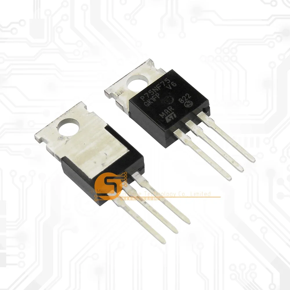 Original 10PCS  STP75NF75 P75NF75 75NF75 TO-220 MOSFET N-CH 75V 80A 300W