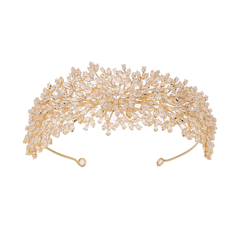 Tiaras And Crowns HADIYANA Retro Luxury Design Wedding Accessories Bridal Hair Party Prom BC6780 Wedding Gift
