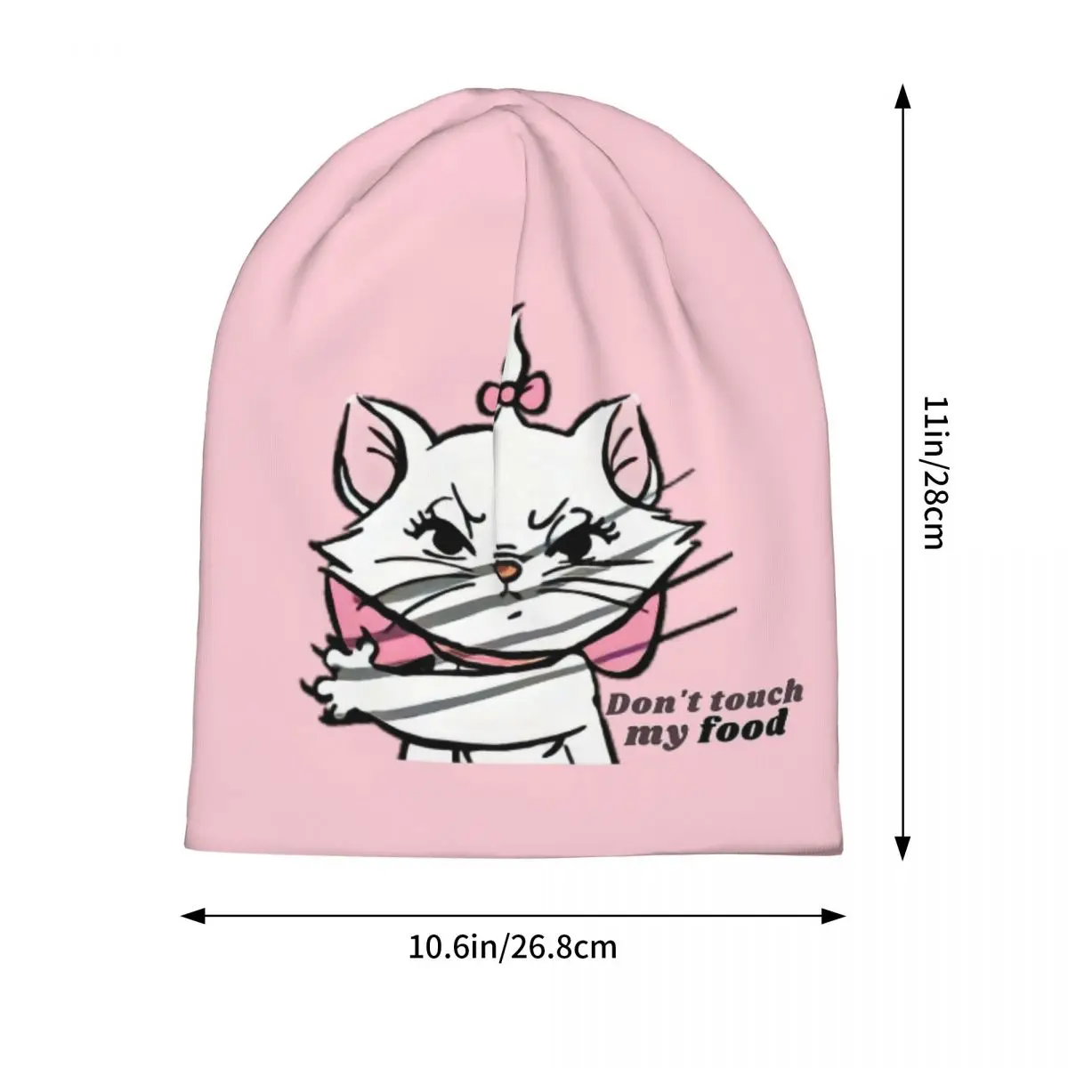 Don't Touch My Food. Marie Aristocats Cute Cat Warm Knitted Cap Bonnet Hat Autumn Winter Outdoor Beanies Hats for Men Women