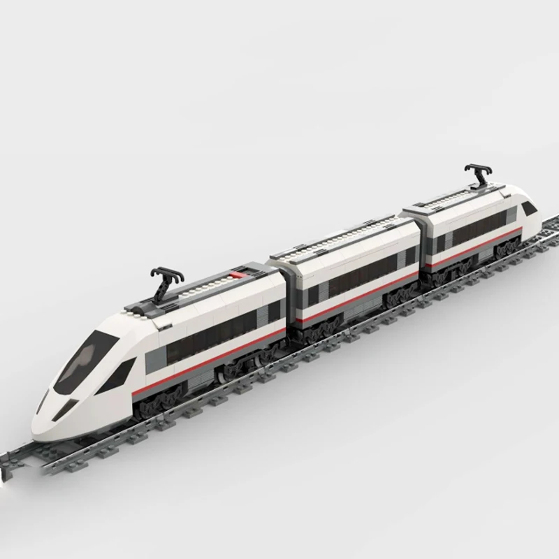 City Rail Germany High-Speed Passenger Train Building Block Locomotive Carriages Model Brick Toy Children Festival Gifts