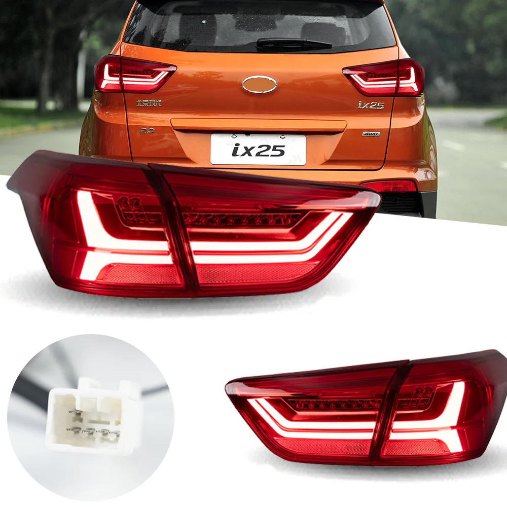 

Taillights For Hyundai Creta IX25 LED Rear 2015-2017 Tail Lamp Car Styling DRL Dynamic Turn Signal Reverse Auto Accessories