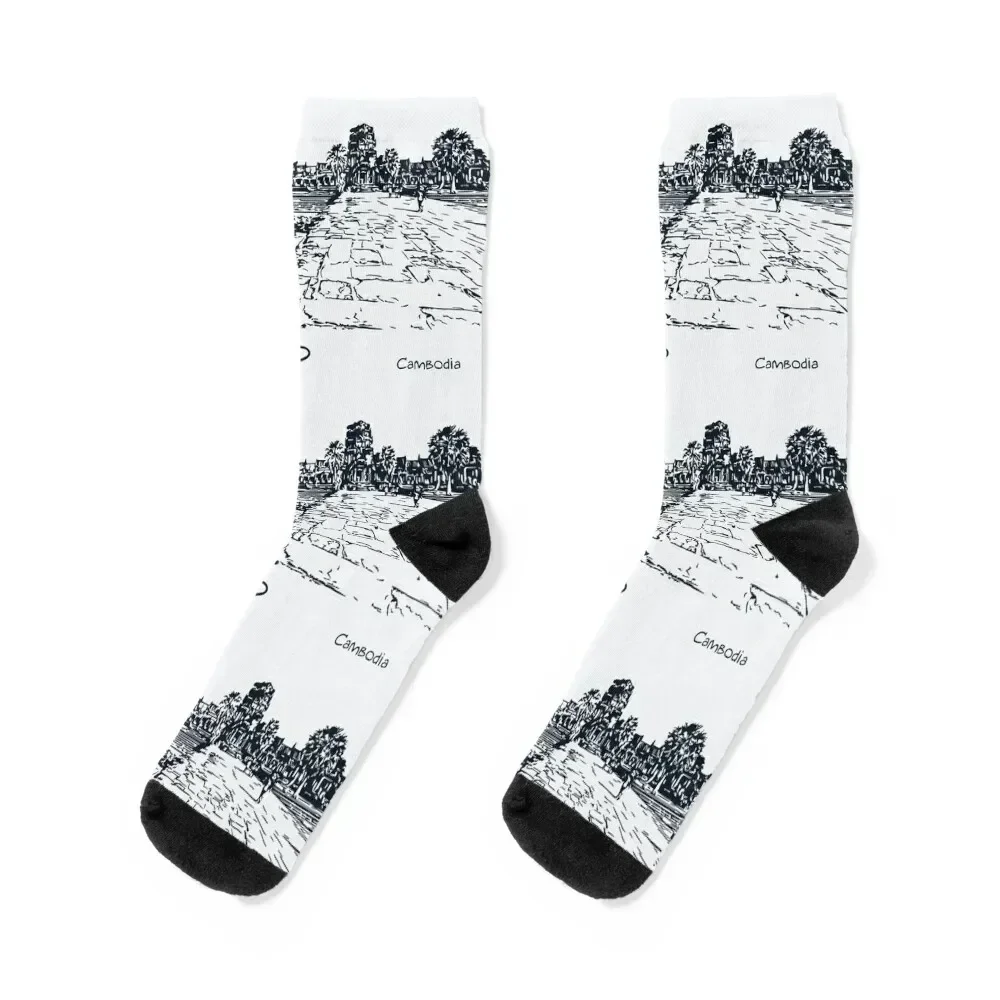 

Siem Reap Cambodia Socks football hiking sheer Running Socks Ladies Men's