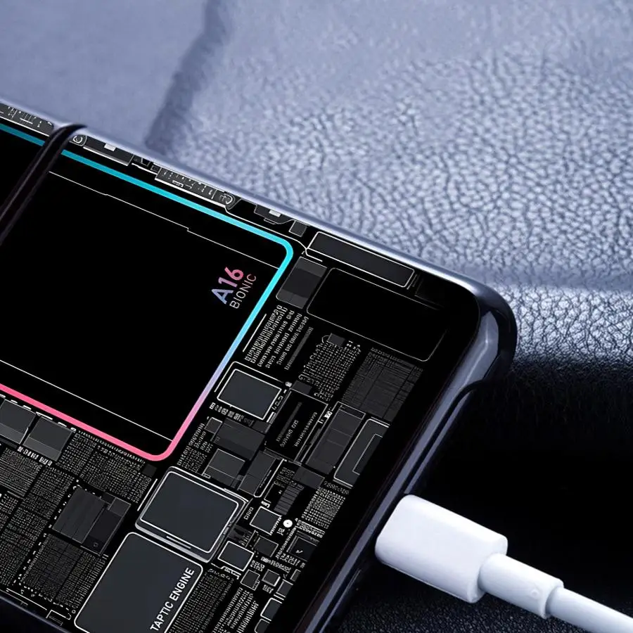 Case for Samsung Galaxy Flip6 Flip7 FE Flip5 Z Flip 7 6 5 4 3 Flip4 Flip3 Back Phone Cover Funda Circuit Board Pattern