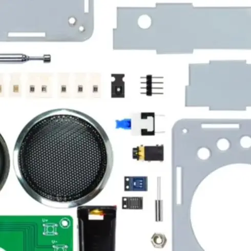 FM Radio Kit With For OLED Display DIY Soldering Practice Circuit Board RDA5807 Module 87-108MHz For Electronics Learning