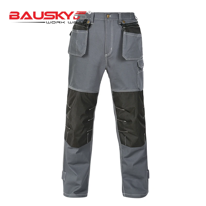 Construction Work Pants Men 100% Cotton Pants Working Pants Men Workwear Clothes with Knee Pads