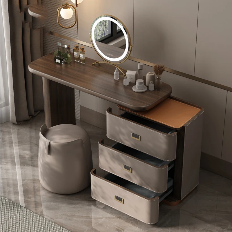 Multifunction Lighting Dressers Hotel Organizer Mobile Mirror Desk Dressers Bedroom Cosmetic Penteadeira Camarim Salon Furniture