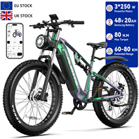 New EU stock 750W motor 48V 20AH battery DUOTTS E26 electric bicycle full suspension urban adult mountain electric bicycle