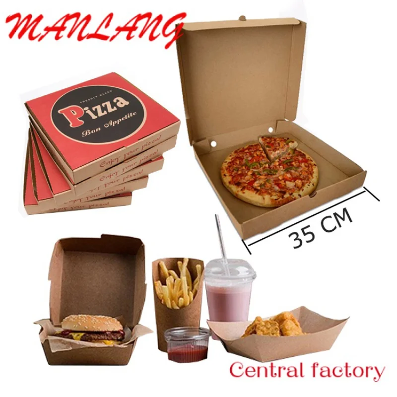 Custom  Manufacturers Custom Boite Pizzas Cheap Price Reusable 10 12 16 Inch Round Carton Corrugated Pizza Box With Logo