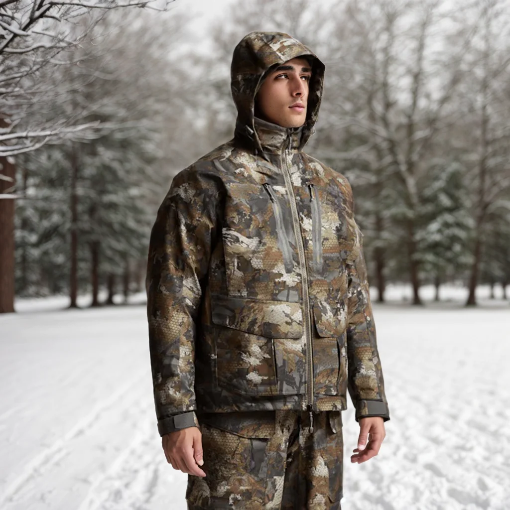 Imagem -04 - Cabolsa de Camuflagem de Inverno Masculino Impermeável Isolado Pesca Caça Jaqueta