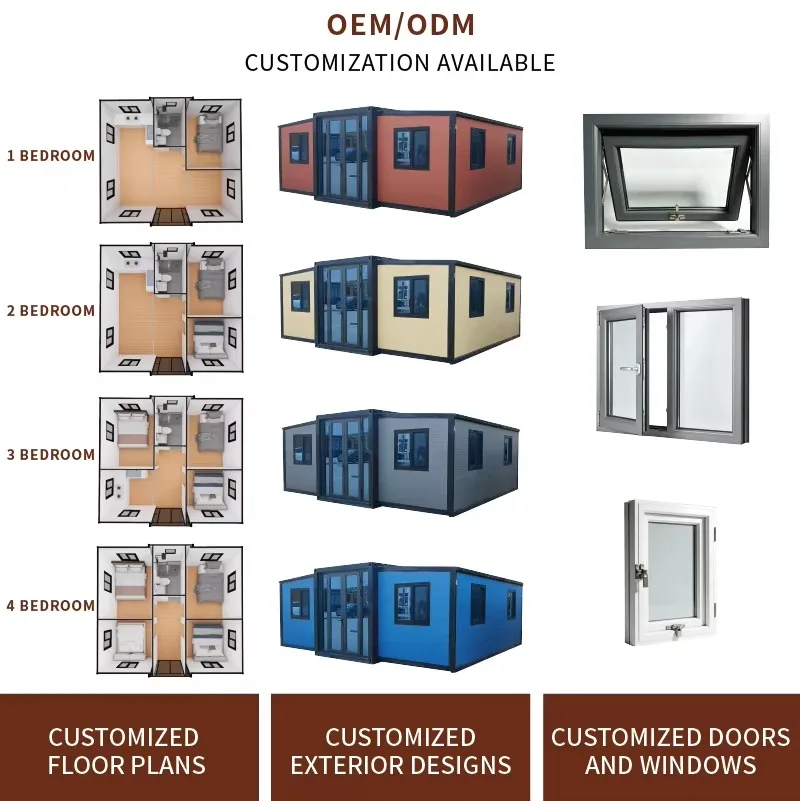 Wholesale Prefabricated 20Ft 40Ft Luxury Container Expandable House Kitchen Prefab Building Home Casa Portable Home