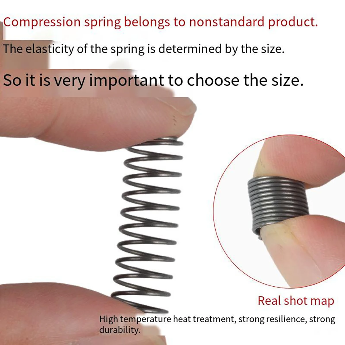 10Pcs Spring Steel Compression Spring Strong Hardware Fitting Wire Diameter 0.6Mm Outer Dia 3-15Mm Length 5-100Mm Customized