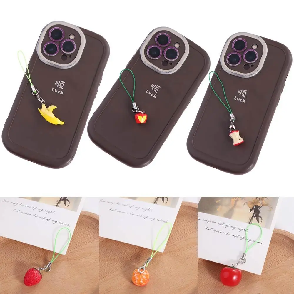 

Модные подвески для телефона с клубникой и фруктами, подвесная веревка с помидорами, ремешок для мобильного телефона, милый кулон-банан для телефона, сумка, кулон