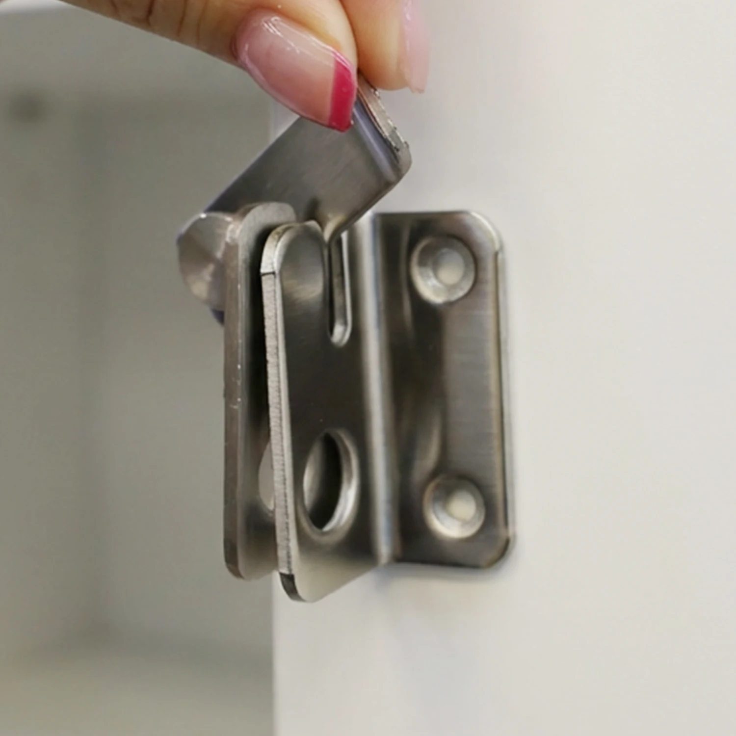 1/2Set Padlock Flip Latch Safety Door Lock Catch Buckle Stainless Steel Sliding Bolt Latch with Screws for Fence Barn Cabinet