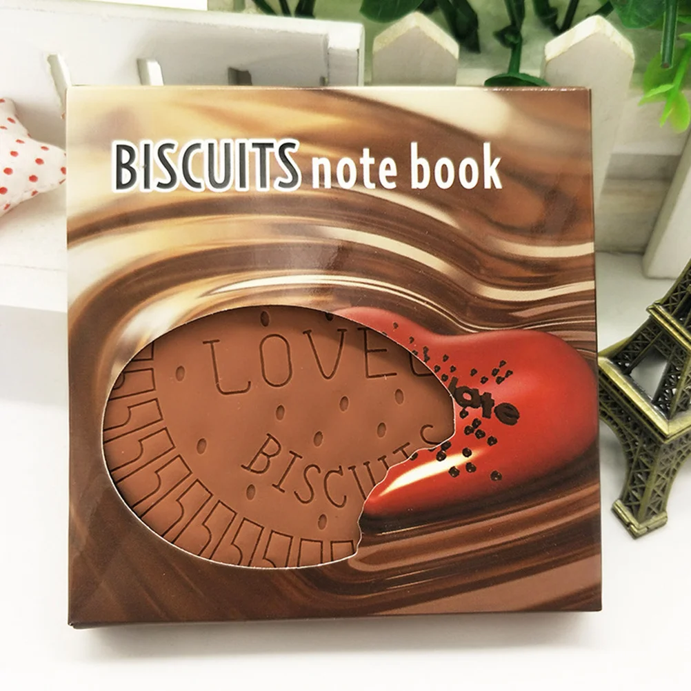 2Pcs Chocolate Scented Notepad Premium Cartoon Shape Pocket Notebook Mini Steno Pads Wire-O Binding Portable Daily Diary Glue