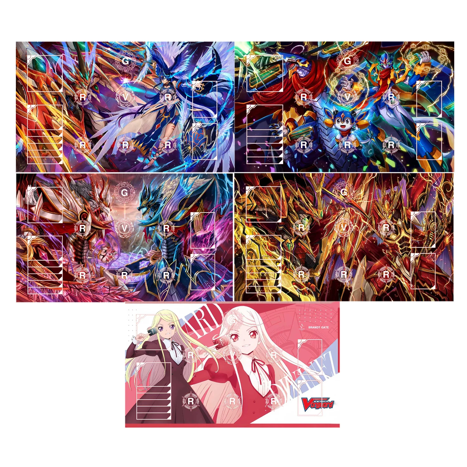 600X350X2Mm bricolage divinité Vg carte tapis de combat dessin animé Vg unique joueur jeu de société carte Duel plaque tapis de combat cadeau jouets