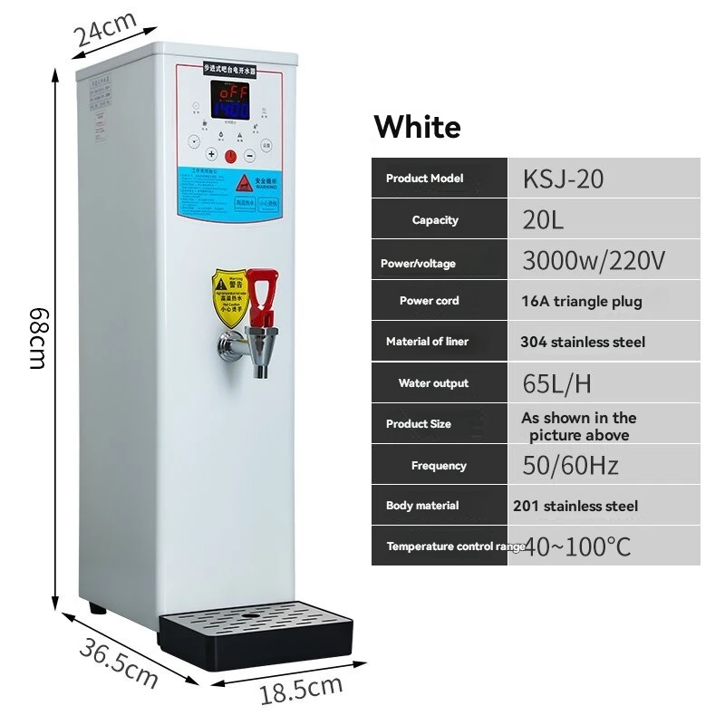 Electric Water Heater 60L/H Milk Tea Shop Automatic Electric Water Heater, Large Capacity Stepper Water Boiler