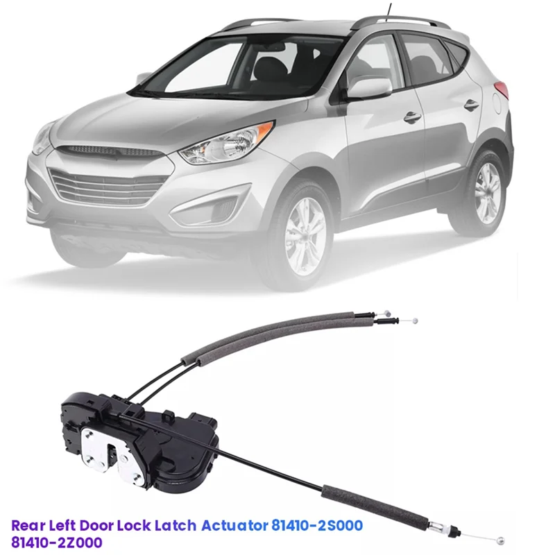 مزلاج قفل باب السائق الخلفي المحرك Assy لشركة Hyundai Tucson 2010-2017 Sport Utility 4 Pins-VVNB