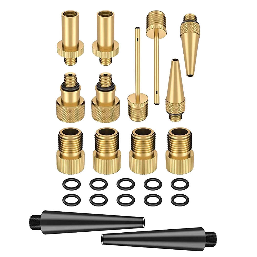 

Bike Valve Adapter Set Car Compressor Sclaverand Copper Accessories Inflate Balls Tires Sporting Goods