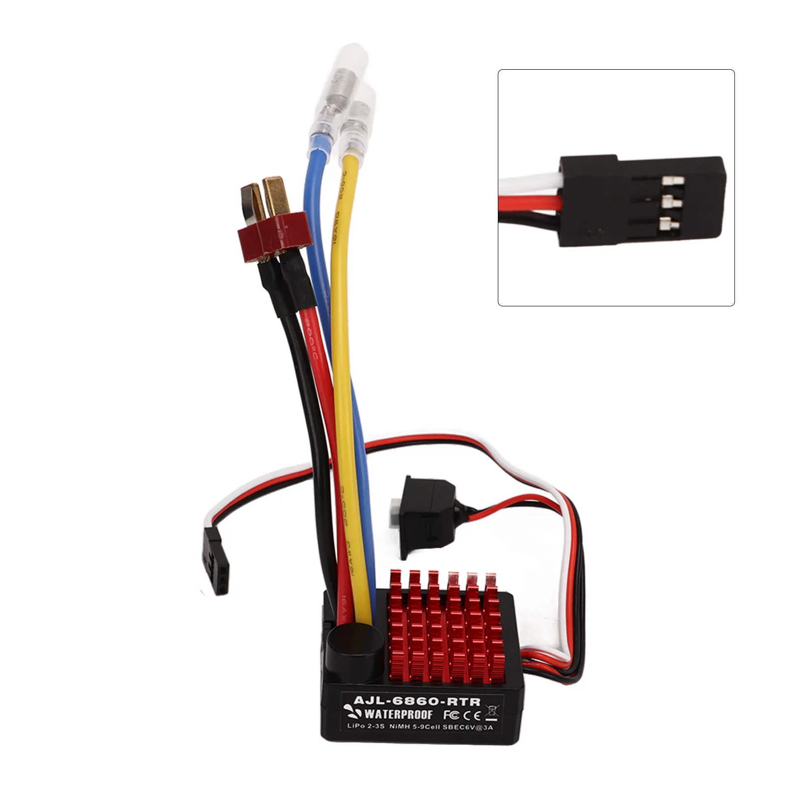 AJL 6860 RTR RC Auto Geborsteld ESC 60A Waterdichte Elektronische Snelheidsregelaar voor 1/10 RC Auto Boot Tank Modellen