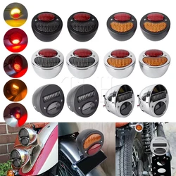 2 Pcs Vintage Dual Lamp LED Tail Light Custom Rear Stop Indicator Turn Signal Rear Lamp For Harley Chopper Bobber Cafe Racer 12V