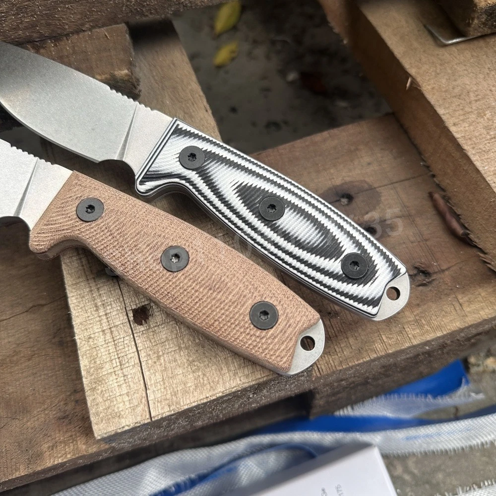 ES-3 سكين مستقيم عالي الصلابة D2 بليد G10 مقبض التخييم في الهواء الطلق بقاء المحمولة EDC العملي قطع سكين الرجال هدية