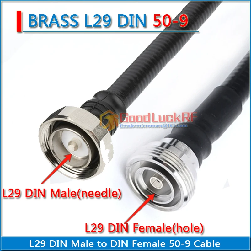 

High-Quality Dual L29 DIN Male to DIN Male Coaxial Pigtail RRU Jumper 7/8 7/16 50-9 corrugated cable super flexible