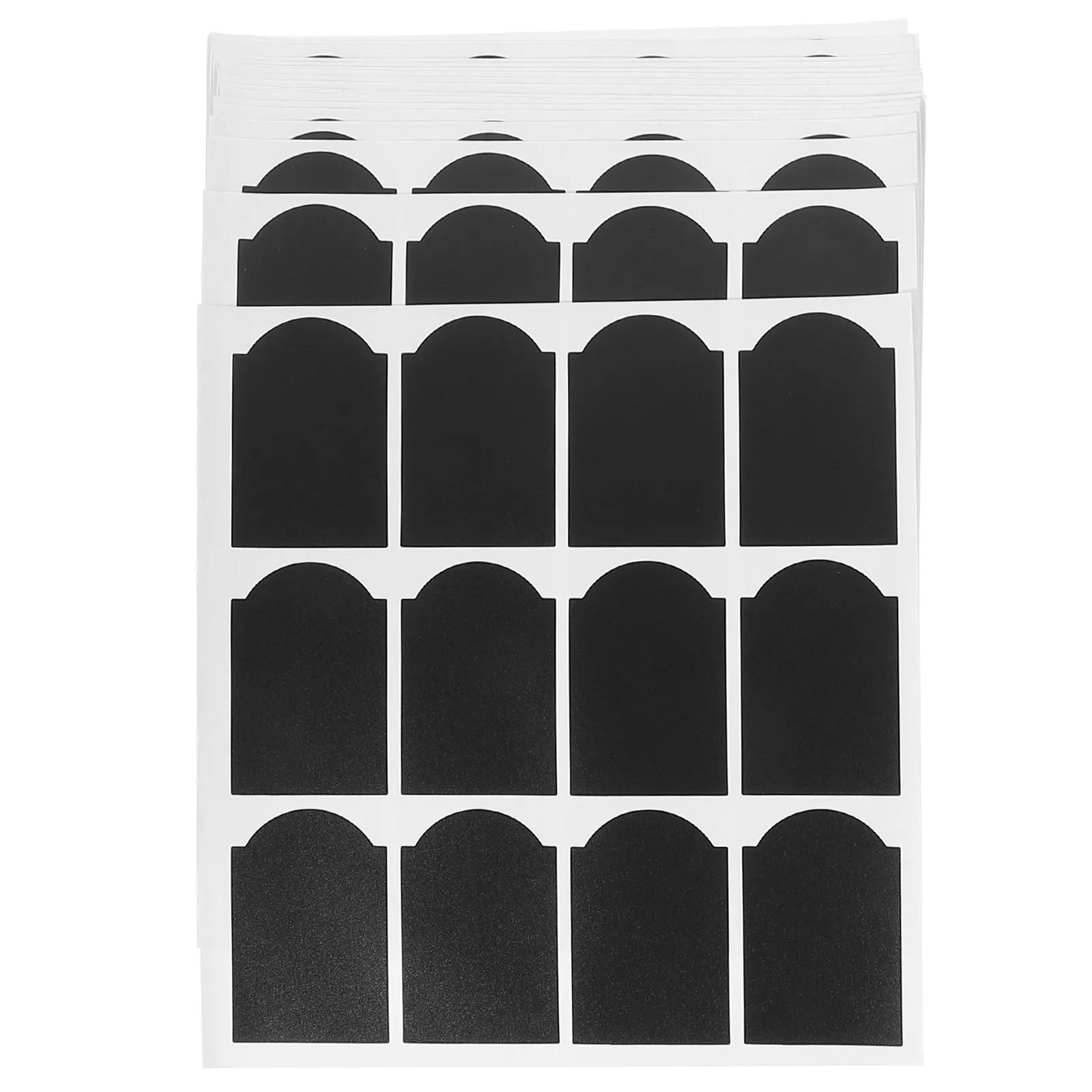 

20 Sheets Blackboard Label Stickers Portable Self-Adhesive Dry Erase Writable Multi-Function Bottle Jar Labels for Containers